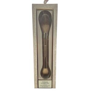 Vince Camuto Luxury Beauty Duo Face Brush | Cream & Powder Makeup Brush New